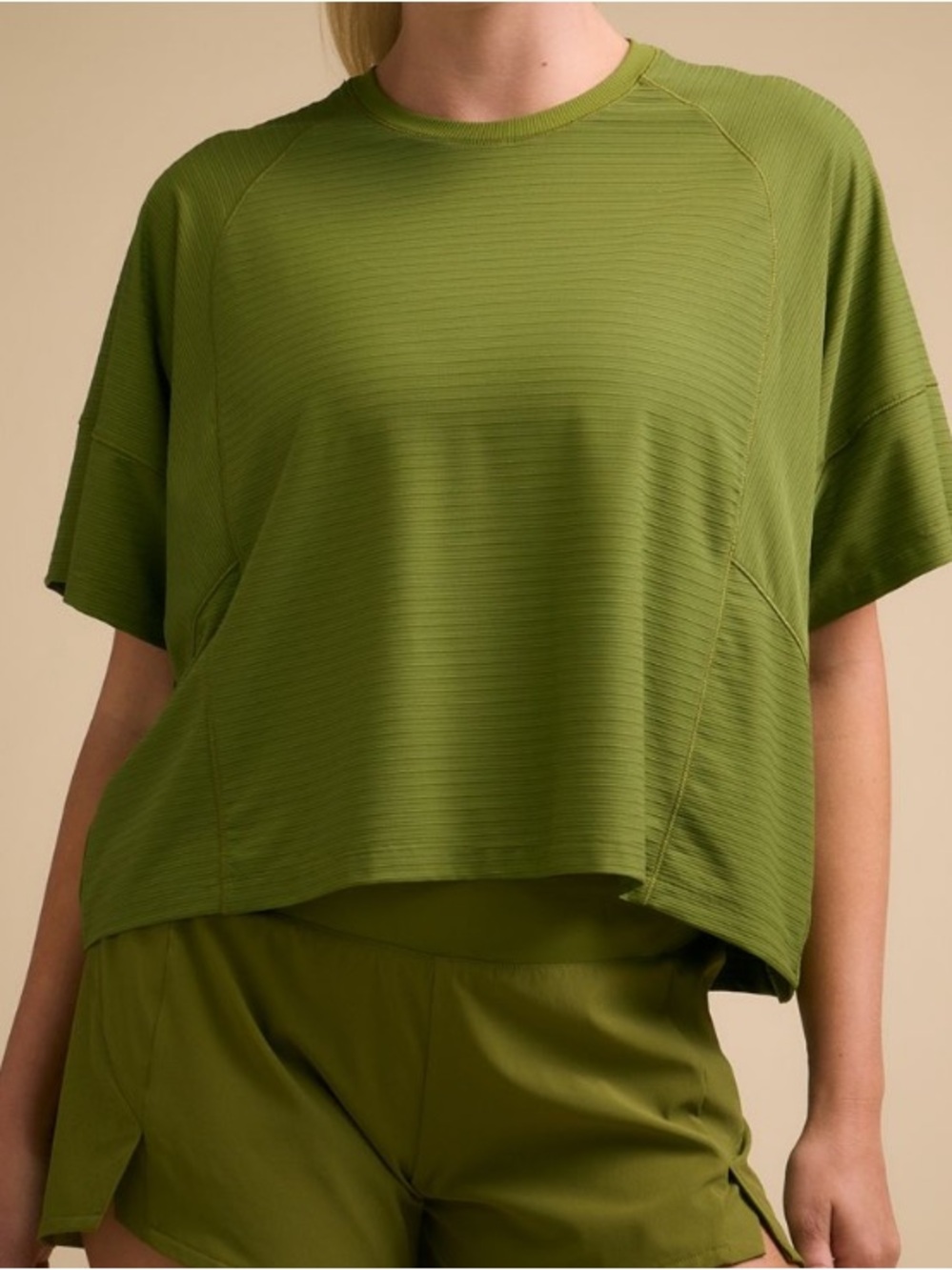 CALIA by Carrie Underwood Oversized Renew Boxy Tee Olive Green